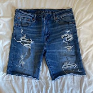 men’s size 36 american eagle distressed jean shorts